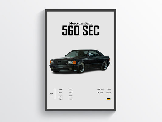 Mercedes 560 Sec Negro